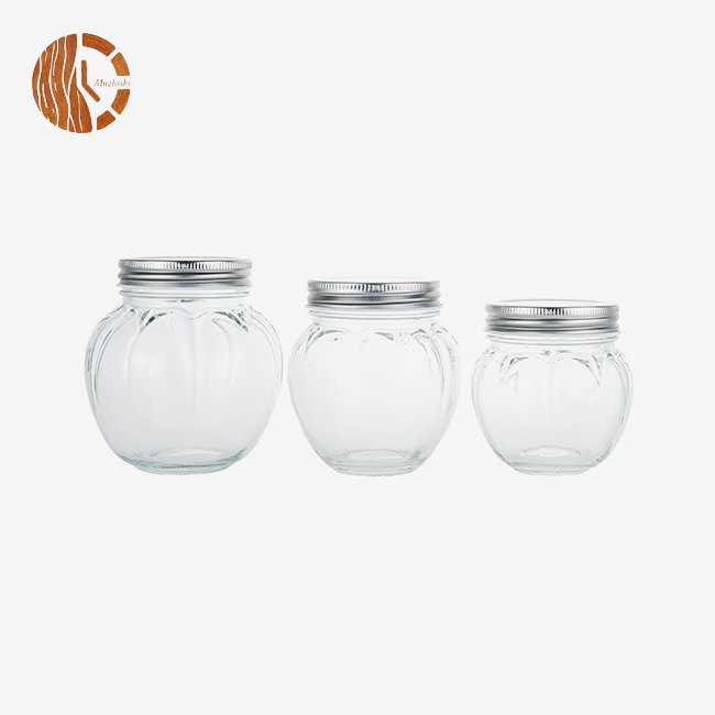 Grape Texture Glass Jars With Lids